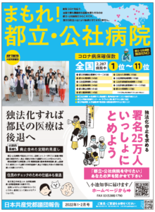 日本共産党都議団報告 2022年1・2月号