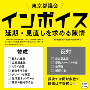 インボイス延期・延期見直しを求める陳情