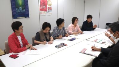 築地市場跡遺跡発掘調査の追加見学会などを求める申し入れ